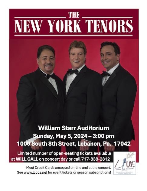 The New York Tenors sponsored by LCCCA