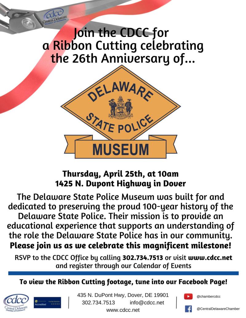 Ribbon Cutting - Delaware State Police Museum