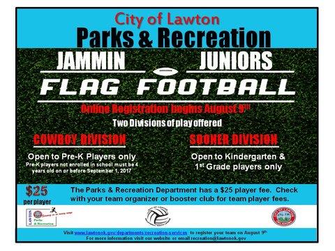 Jammin Juniors Flag Football Registation