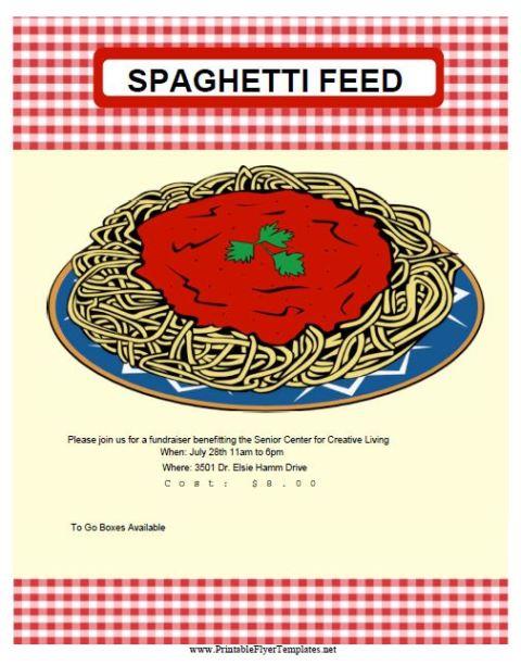 Senior Center for Creative Living Spaghetti Feed Fundraiser