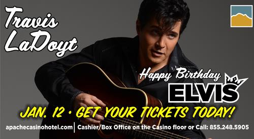 Travis LaDoyt performing Happy Birthday! Elvis