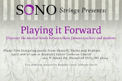 Orchestra Sono Presents 'Playing It Forward'