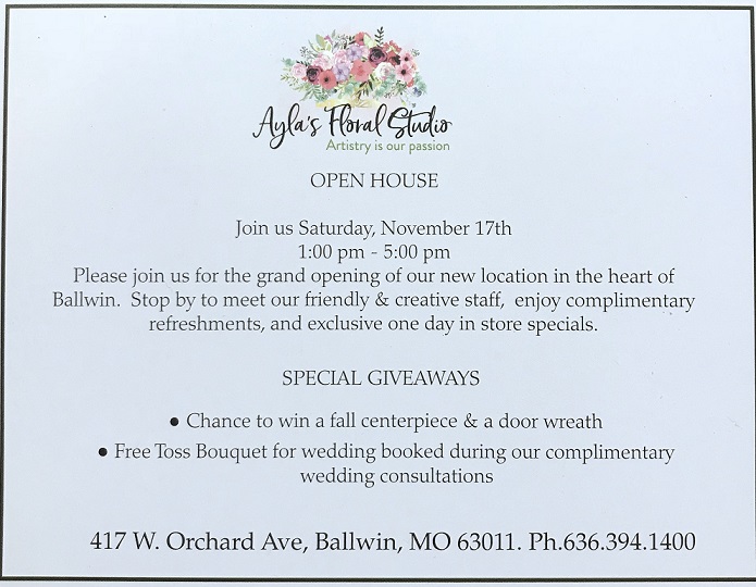 Ribbon Cutting & Open House - Ayla's Floral Studio