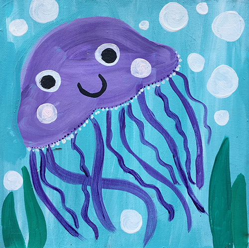 Family Canvas Painting: Joyful Jellyfish!