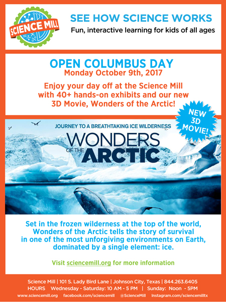 Open Columbus Day at the Science Mill