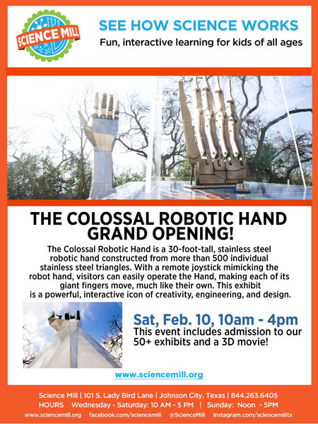 Colossal Robotic Hand Grand Opening