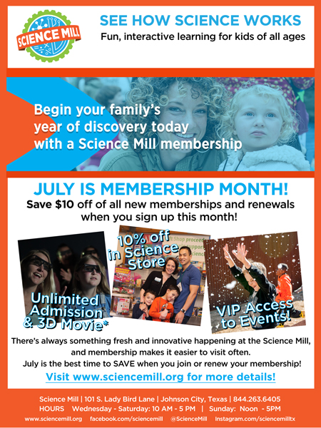 July is Membership Month at the Science Mill
