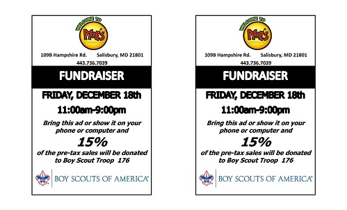 Boy Scouts of America Fundraiser at Moe's