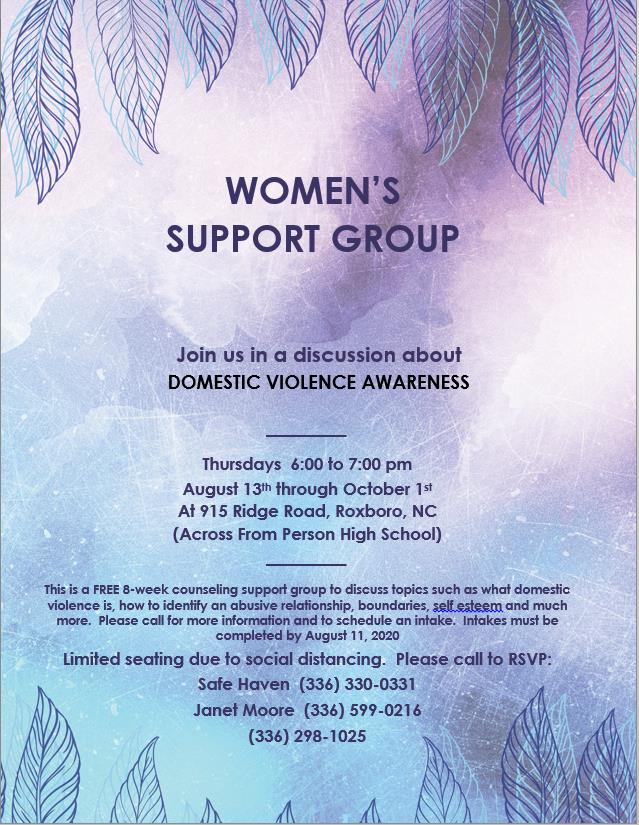 Safe Haven Woman's Support Group