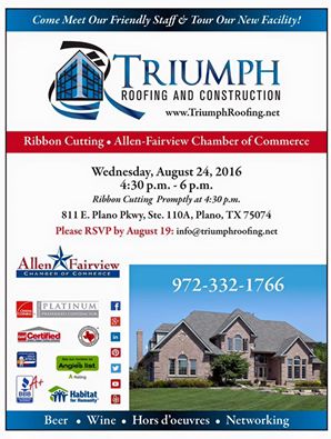 Ribbon Cutting: Triumph Roofing & Construction