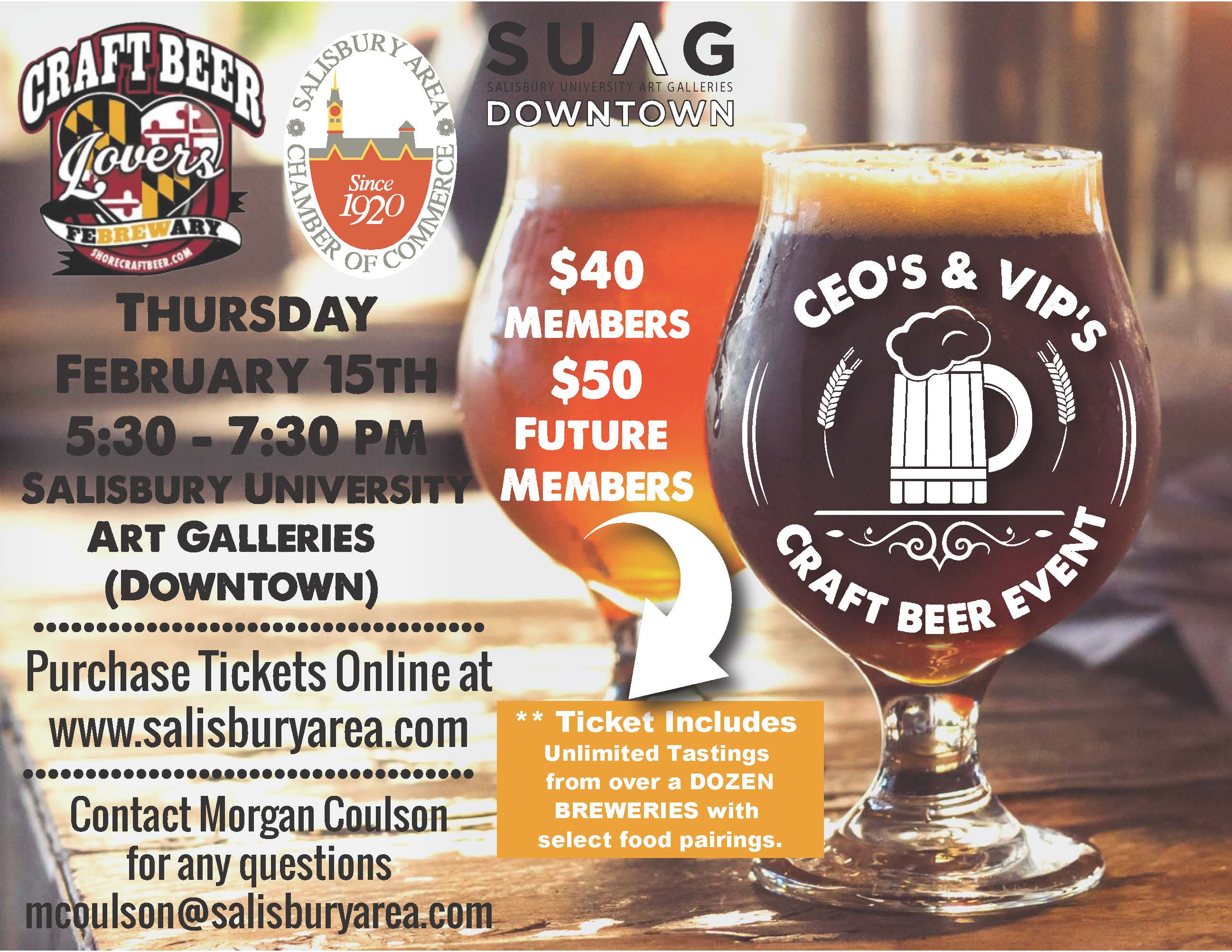 SACC Craft Beer Event (Tickets are 2 for 1! Online Only!)