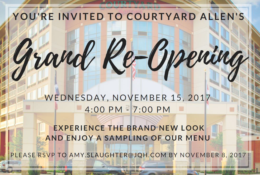 Grand Re-Opening at Courtyard by Marriott Dallas Allen