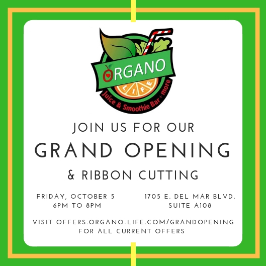 Organo Life Juice Bar - Grand Opening & Ribbon Cutting