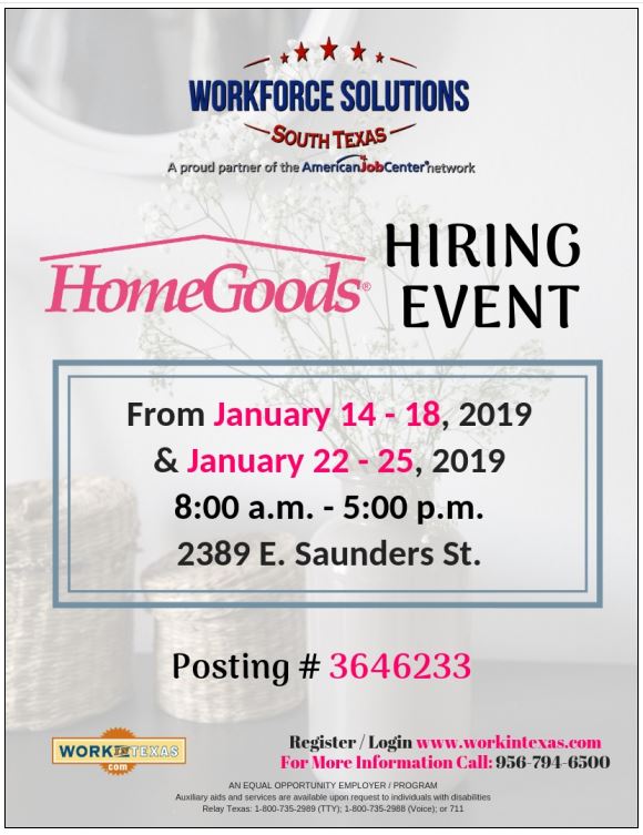 Workforce Solutions Hiring Event for HomeGoods