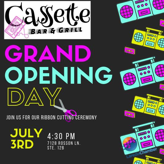 Cassette Bar & Grill Grand Opening!