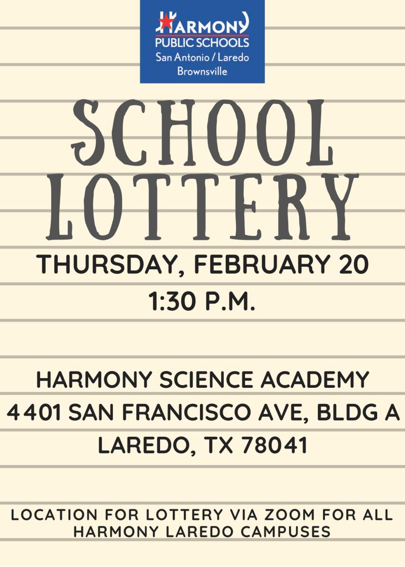 Harmony School Lottery