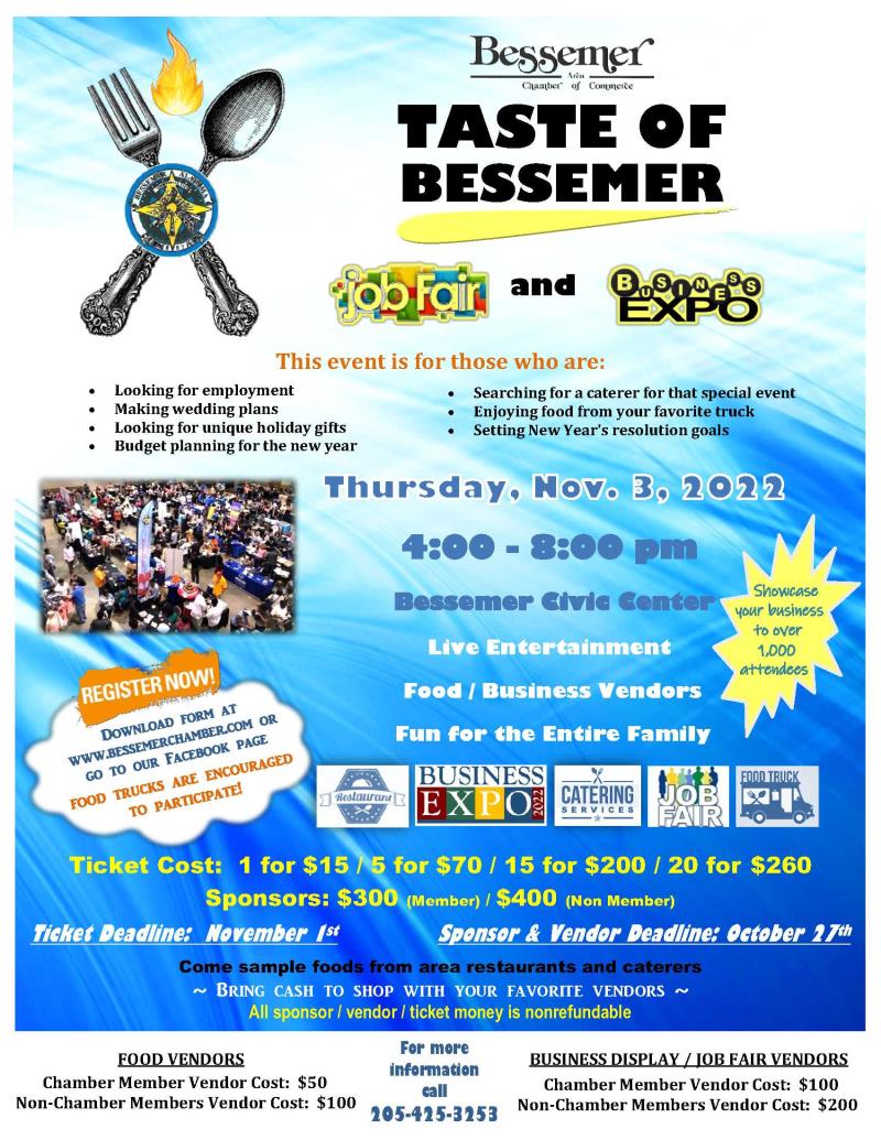 6th Annual Taste of Bessemer Job Fair & Business Expo