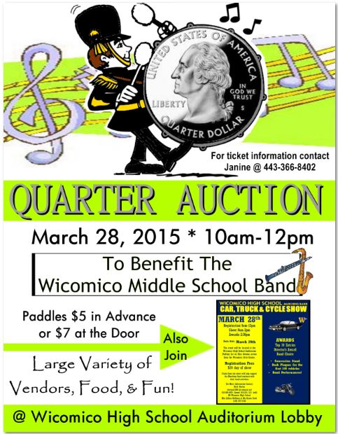 Quarter Auction to benefit Wicomico Middle School Band