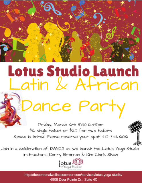 Lotus Studio Launch- Latin & African Dance Party