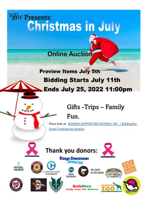 WSW Christmas in July Online Auction