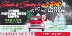 Santa is coming to ZOOM CAR WASH!