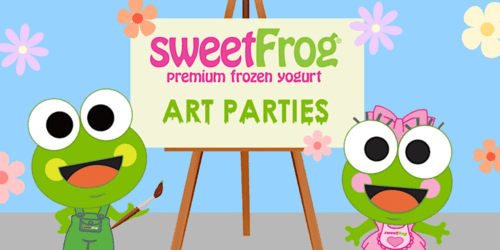 April's Finger-Paint Party at sweetFrog Salisbury