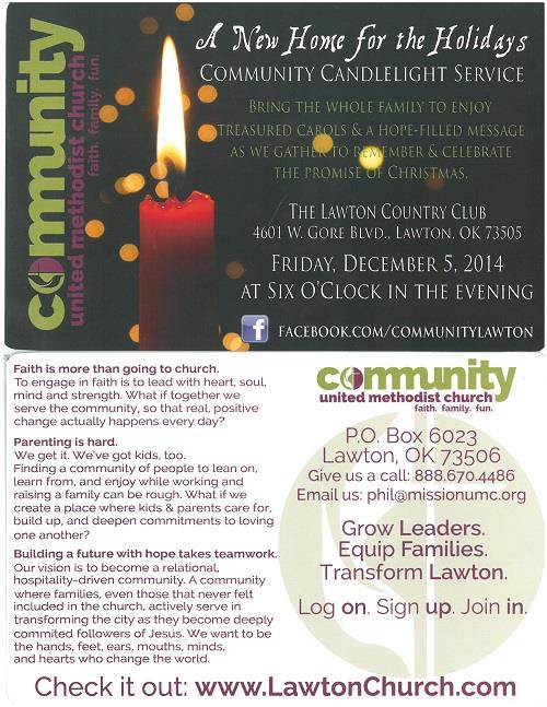 A New Home for the Holidays Community Candlelight Service