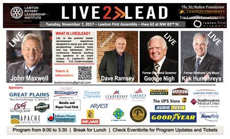 Lawton Rotary's Live2Lead Conference with John Maxwell LIVE!