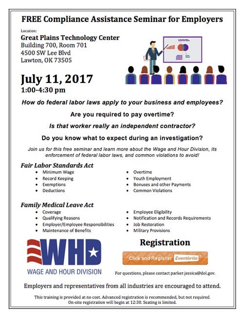 FREE Compliance Assistance Seminar for Employers