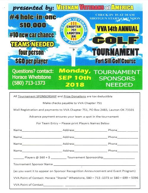 VVA 14th Annual Golf Tournament