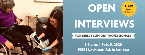 Open Interviews for Direct Support Professionals