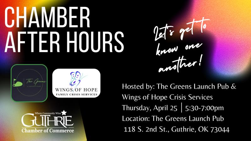 Chamber After Hours - The Greens Launch Pub/Wings of Hope