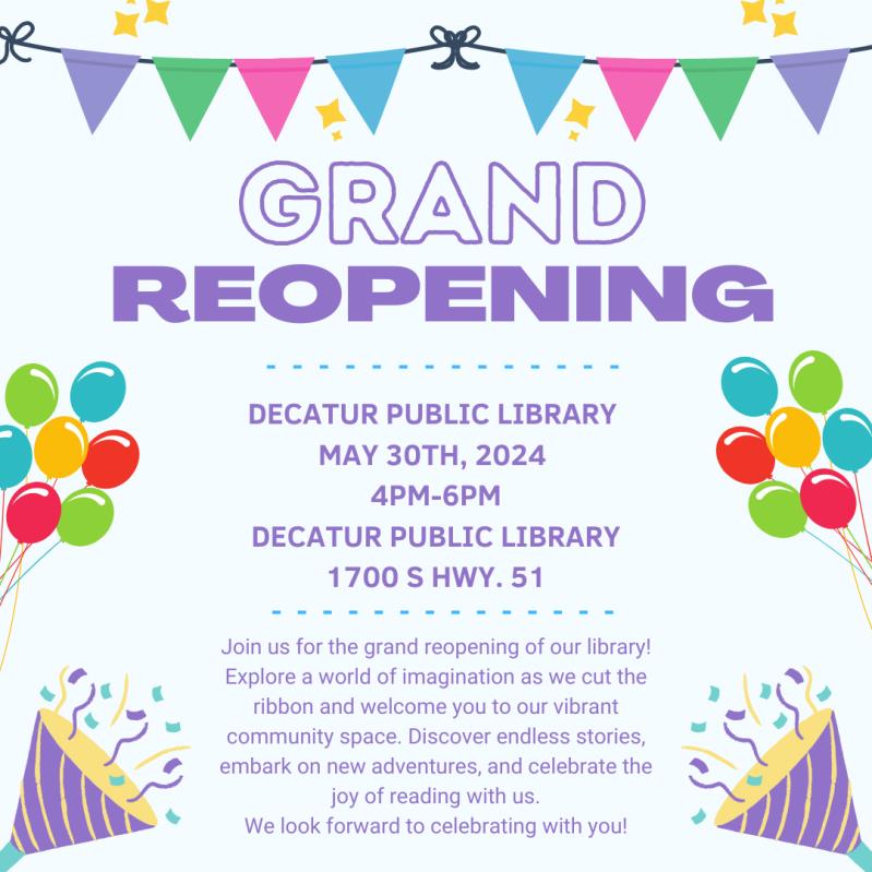 Decatur Public Library Grand Reopening