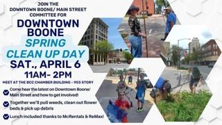 Downtown Boone Spring Clean Up Day